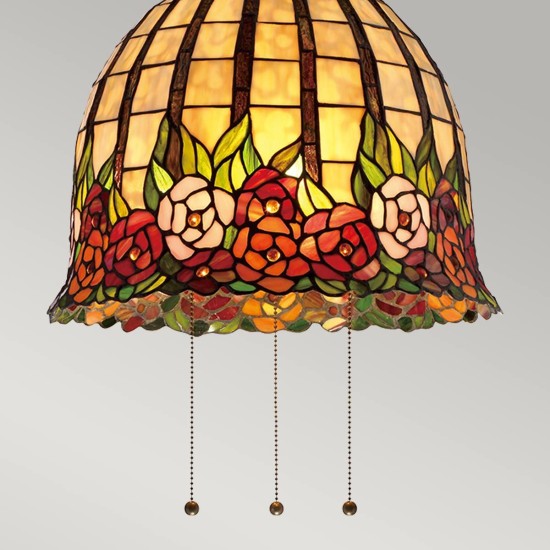Rosecliffe 3 tiffany taklampa imperial brons 38.1cm