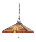 Stephen 3 tiffany style ceiling light vintage bronze 40.8cm Elstead Lighting Stephen 3 tiffany style ceiling light vintage bronze 40.8cm