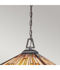 Stephen 3 tiffany style ceiling light vintage bronze 40.8cm Elstead Lighting Stephen 3 tiffany style ceiling light vintage bronze 40.8cm