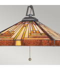 Stephen 3 tiffany style ceiling light vintage bronze 40.8cm Elstead Lighting Stephen 3 tiffany style ceiling light vintage bronze 40.8cm