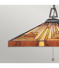 Stephen 3 tiffany style ceiling light vintage bronze 40.8cm Elstead Lighting Stephen 3 tiffany style ceiling light vintage bronze 40.8cm