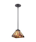 Stephen 1 tiffany style rod mini ceiling light vintage bronze 20.3cm Elstead Lighting Stephen 1 tiffany style rod mini ceiling light vintage bronze 20.3cm