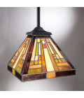 Stephen 1 tiffany style rod mini ceiling light vintage bronze 20.3cm Elstead Lighting Stephen 1 tiffany style rod mini ceiling light vintage bronze 20.3cm