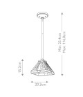 Stephen 1 tiffany style rod mini ceiling light vintage bronze 20.3cm Elstead Lighting Stephen 1 tiffany style rod mini ceiling light vintage bronze 20.3cm