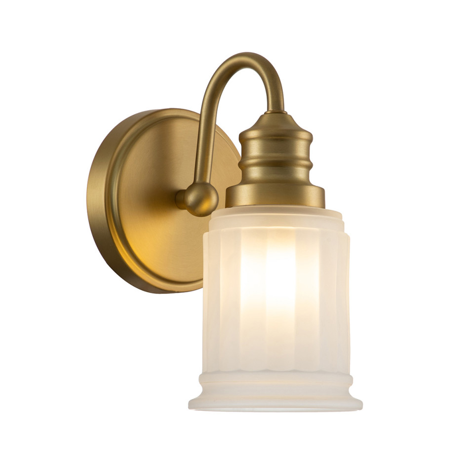 Swell 1 Wall Lamp Brushed Brass 23.7cm IP44 Elstead Lighting Swell 1 Wall Lamp Brushed Brass 23.7cm IP44