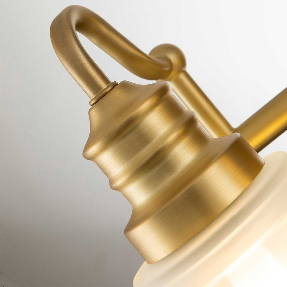 Swell 2 Wall Lamp Brushed Brass 23.7cm IP44 Elstead Lighting Swell 2 Wall Lamp Brushed Brass 23.7cm IP44