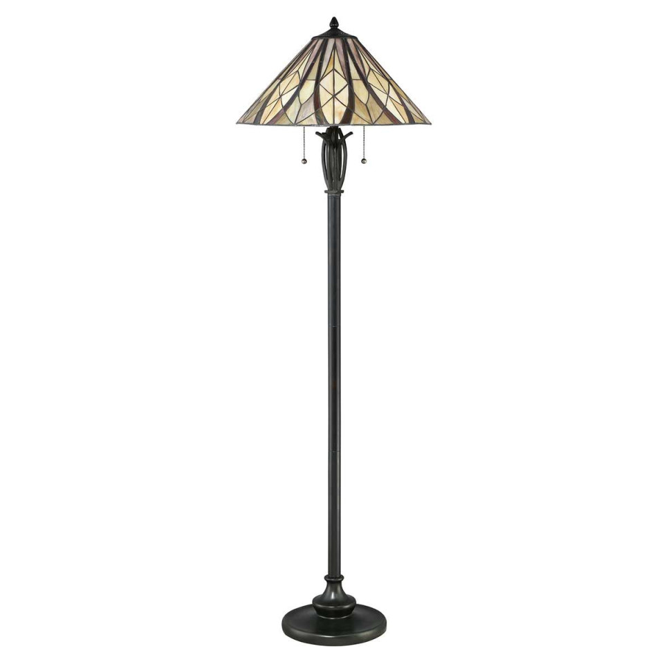 Victory 2 tiffany golvlampa valiant brons 149.4cm Elstead Lighting Victory 2 tiffany golvlampa valiant brons 149.4cm