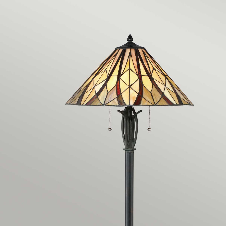Victory 2 tiffany golvlampa valiant brons 149.4cm Elstead Lighting Victory 2 tiffany golvlampa valiant brons 149.4cm