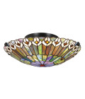 Watkins 2-ljus plafond brons/konstglas 42 cm