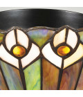 Watkins 2-ljus plafond brons/konstglas 42 cm
