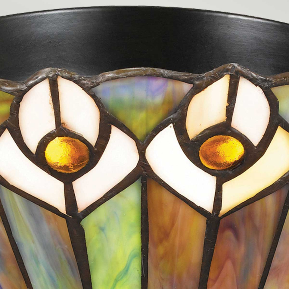 Watkins 2-ljus plafond brons/konstglas 42 cm