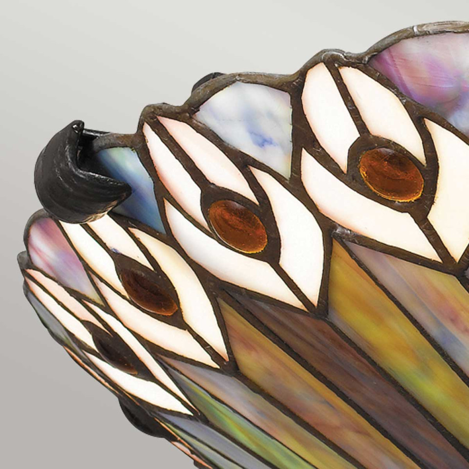 Watkins 2-ljus plafond brons/konstglas 42 cm