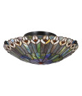 Watkins 2-ljus plafond brons/konstglas 42 cm