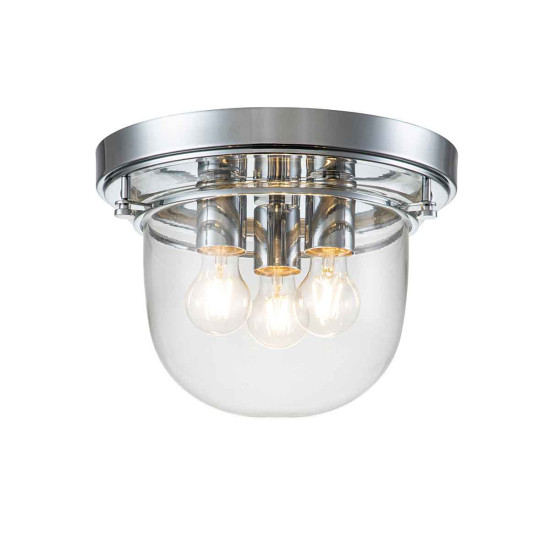Whistling 3 Plafond Polerad Krom/Klar 33cm IP44 Whistling 3 Plafond Polerad Krom/Klar 33cm IP44