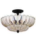 Whitecap 4-lt semi flush ceiling light amber glass/cocoa brown 39.5 cm Quoizel Whitecap 4-lt semi flush ceiling light amber glass/cocoa brown 39.5 cm