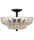 Whitecap 4-lt semi flush ceiling light amber glass/cocoa brown 39.5 cm Quoizel Whitecap 4-lt semi flush ceiling light amber glass/cocoa brown 39.5 cm