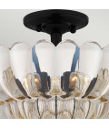 Whitecap 4-lt semi flush ceiling light amber glass/cocoa brown 39.5 cm Quoizel Whitecap 4-lt semi flush ceiling light amber glass/cocoa brown 39.5 cm