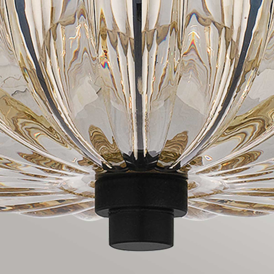Whitecap 4-lt semi flush ceiling light amber glass/cocoa brown 39.5 cm Quoizel Whitecap 4-lt semi flush ceiling light amber glass/cocoa brown 39.5 cm