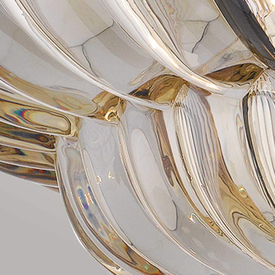 Whitecap 4-lt semi flush ceiling light amber glass/cocoa brown 39.5 cm Quoizel Whitecap 4-lt semi flush ceiling light amber glass/cocoa brown 39.5 cm