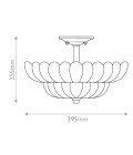 Whitecap 4-lt semi flush ceiling light amber glass/cocoa brown 39.5 cm Quoizel Whitecap 4-lt semi flush ceiling light amber glass/cocoa brown 39.5 cm