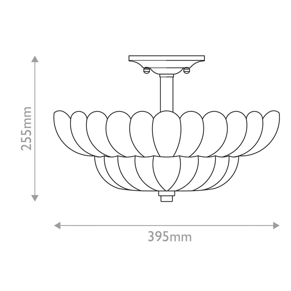 Whitecap 4-lt semi flush ceiling light amber glass/cocoa brown 39.5 cm Quoizel Whitecap 4-lt semi flush ceiling light amber glass/cocoa brown 39.5 cm