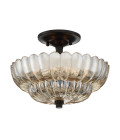 Whitecap 3-ljus semi plafond bärnstensfärgad glas/kakaobrun 29.7 cm Quoizel Whitecap 3-ljus semi plafond bärnstensfärgad glas/kakaobrun 29.7 cm