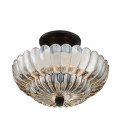 Whitecap 3-ljus semi plafond bärnstensfärgad glas/kakaobrun 29.7 cm Quoizel Whitecap 3-ljus semi plafond bärnstensfärgad glas/kakaobrun 29.7 cm