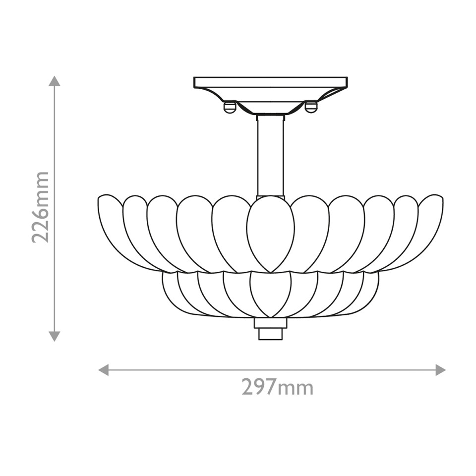 Whitecap 3-ljus semi plafond bärnstensfärgad glas/kakaobrun 29.7 cm Quoizel Whitecap 3-ljus semi plafond bärnstensfärgad glas/kakaobrun 29.7 cm