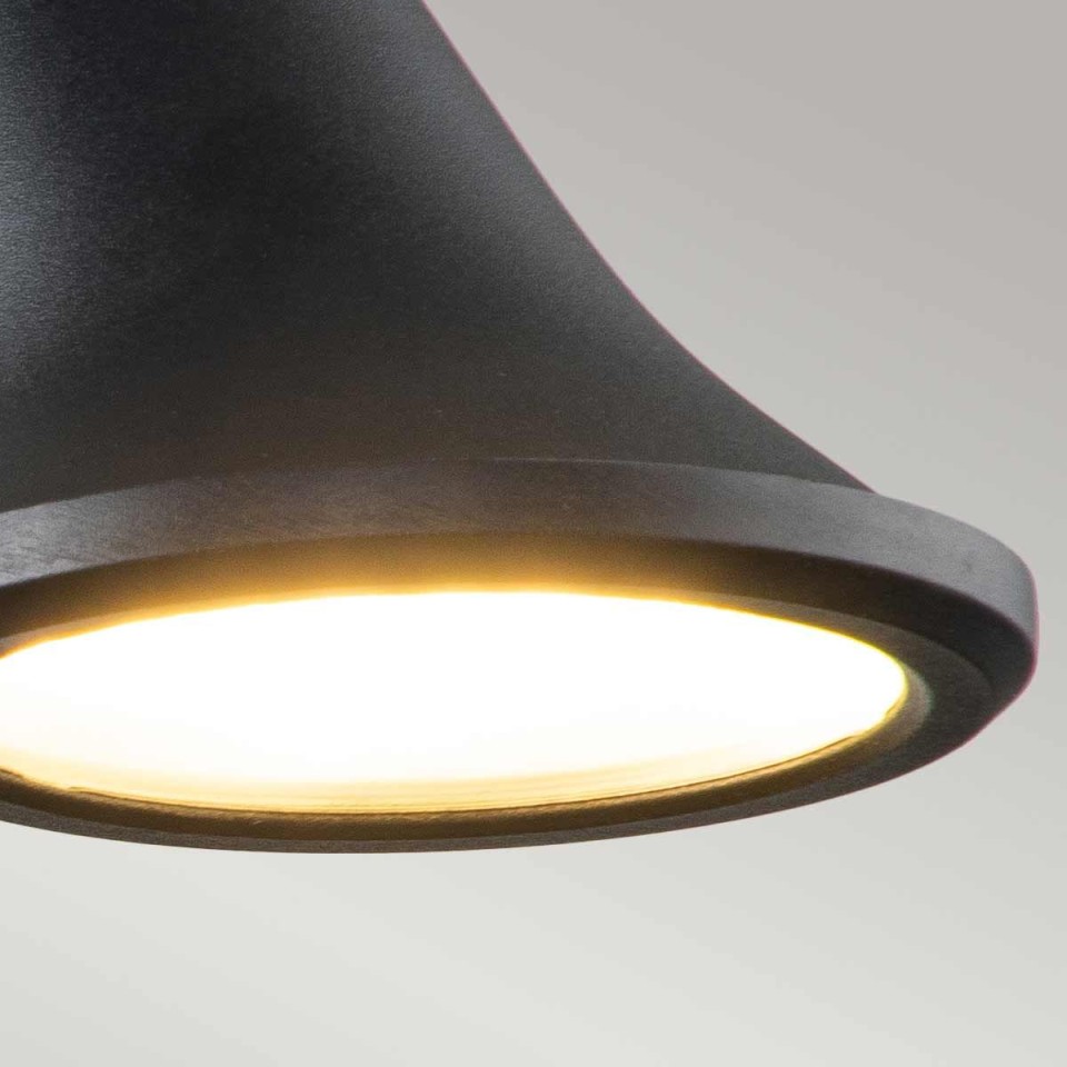 Selma 1-Lt Outdoor LED Sign Light Black 20.8cm IP66