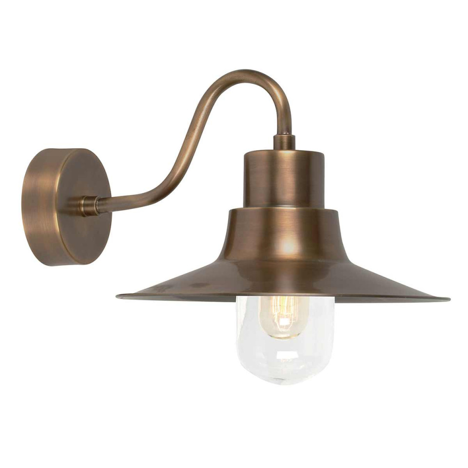 Sheldon 1-Lt Outdoor Wall Light Aged Brass/Glass 24cm IP44 Elstead Lighting Sheldon 1-Lt Outdoor Wall Light Aged Brass/Glass 24cm IP44