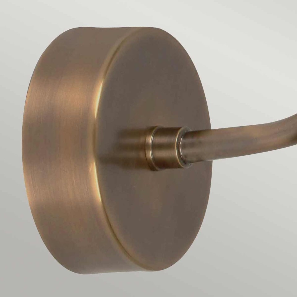 Sheldon 1-Lt Outdoor Wall Light Aged Brass/Glass 24cm IP44