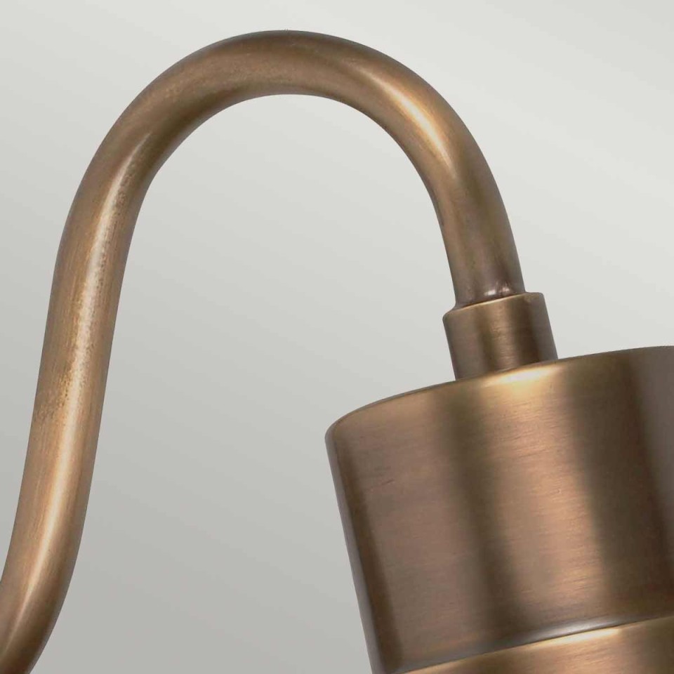 Sheldon 1-Lt Outdoor Wall Light Aged Brass/Glass 24cm IP44