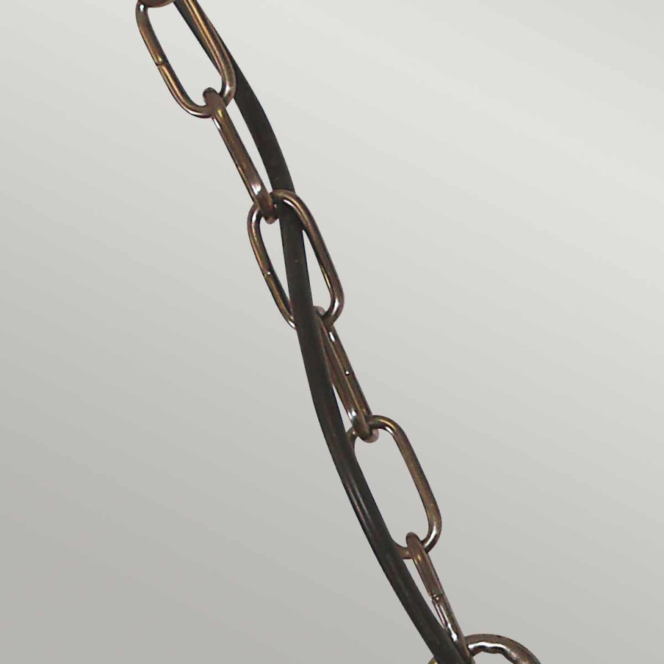 Sheldon 1-ljus utomhustaklampa i åldrad mässing/glas 29,5 cm IP44