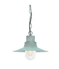 Sheldon 1-Lt Outdoor Ceiling Light Verdigris/Glass 29.5cm IP44