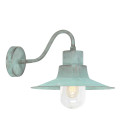 Sheldon 1-Lt Outdoor Wall Light Verdigris/Glass 24cm IP44