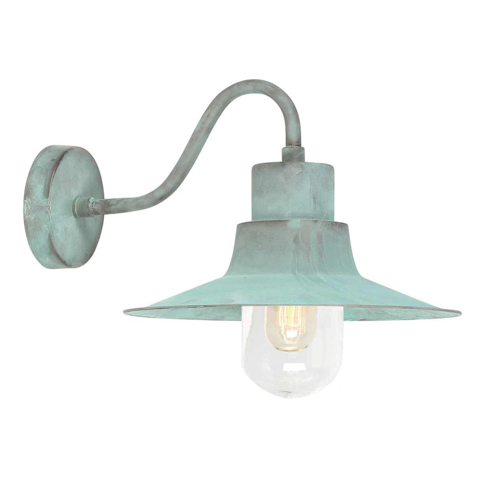Sheldon 1-Lt Outdoor Wall Light Verdigris/Glass 24cm IP44 Elstead Lighting Sheldon 1-Lt Outdoor Wall Light Verdigris/Glass 24cm IP44