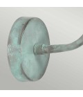 Sheldon 1-Lt Outdoor Wall Light Verdigris/Glass 24cm IP44