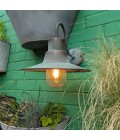 Sheldon 1-Lt Outdoor Wall Light Verdigris/Glass 24cm IP44