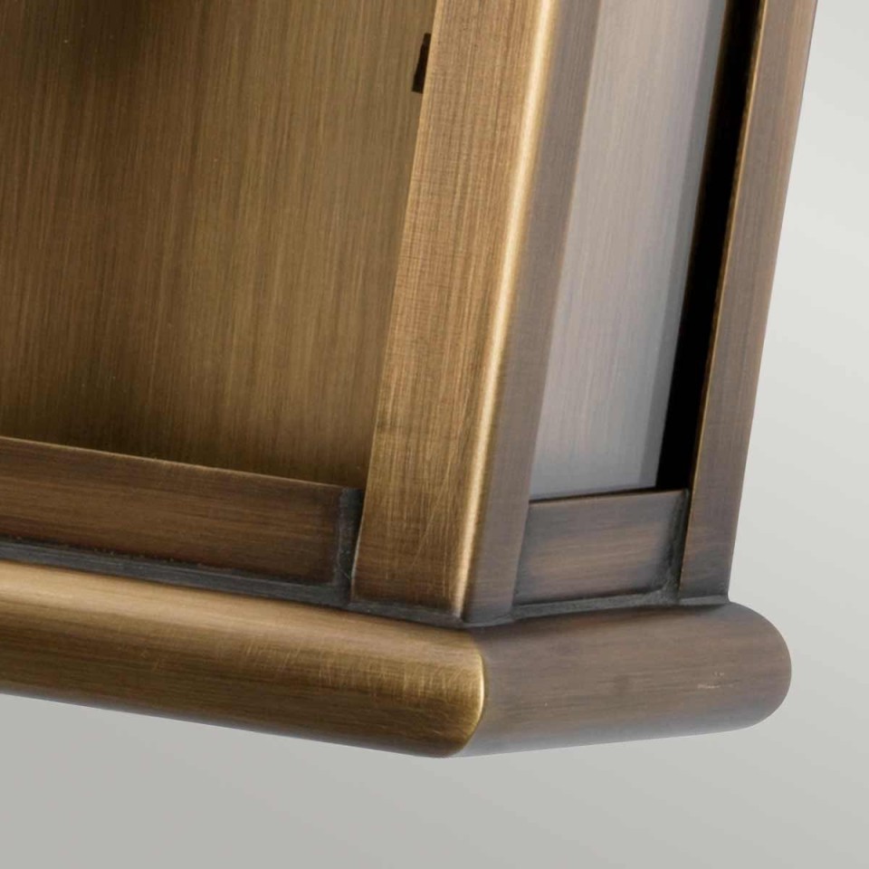 St Martins 1-Lt Outdoor Wall Light Aged Brass/Clear 30.5cm IP44