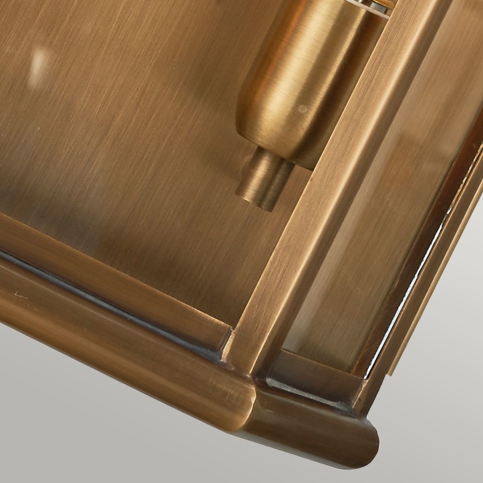 St Martins 2-Lt stor utomhus vägglampa åldrad mässing/klar 41,4cm IP44