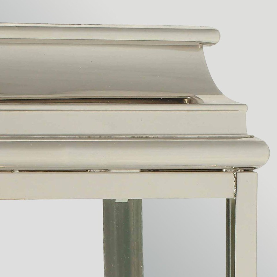 St Martins 1-Lt Outdoor Wall Light Polished Nickel/Clear 30.5cm IP44