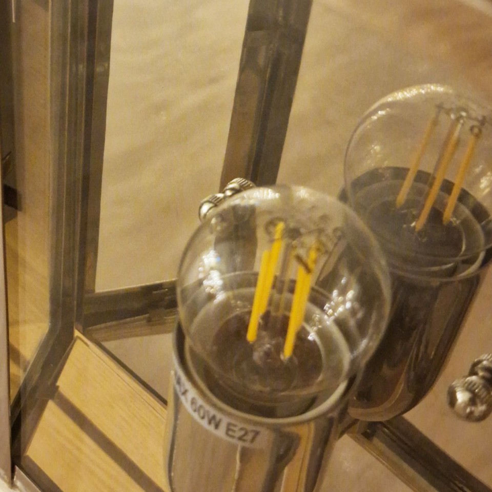 St Martins 1-Lt Outdoor Wall Light Polished Nickel/Clear 30.5cm IP44