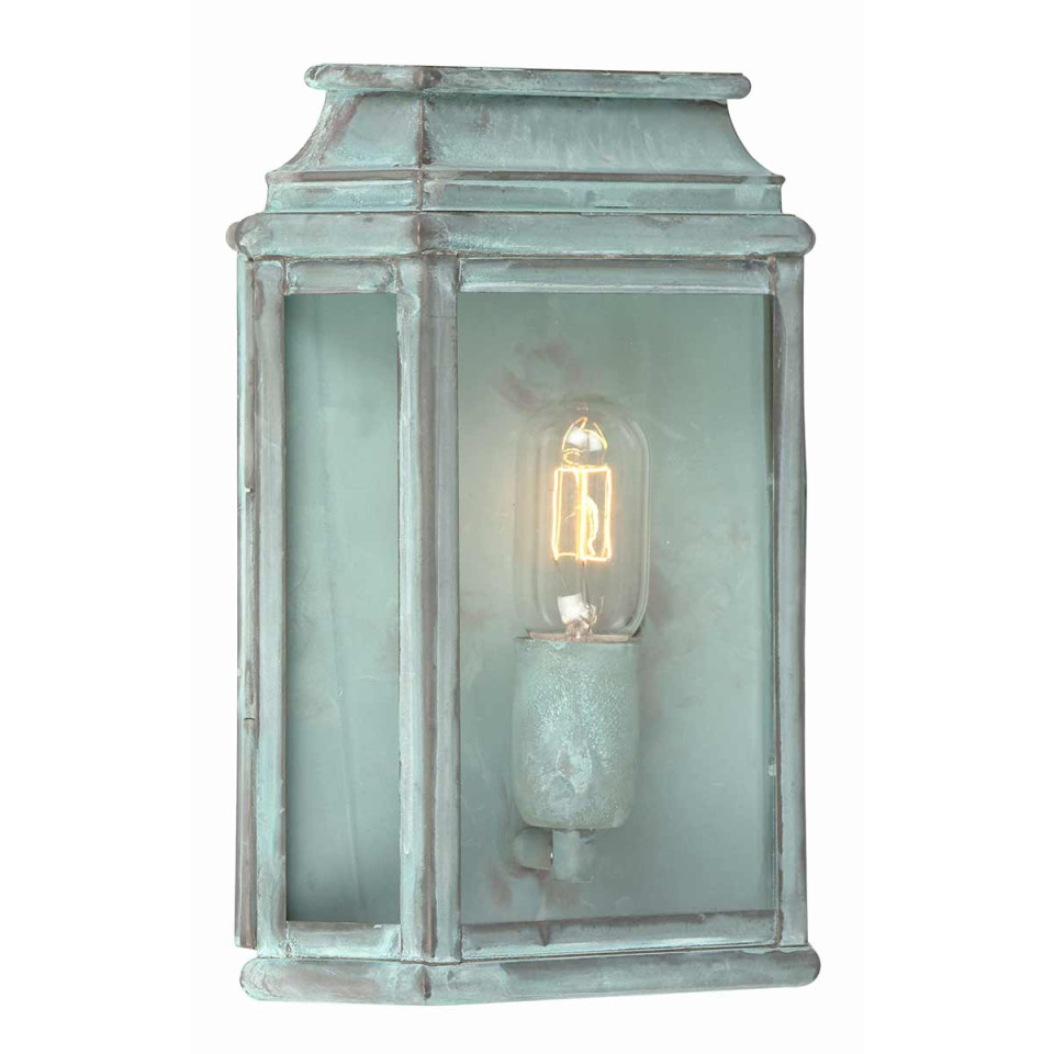St Martins 1-Lt Outdoor Wall Light Verdigris/Clear 30.5cm IP44 Elstead Lighting St Martins 1-Lt Outdoor Wall Light Verdigris/Clear 30.5cm IP44