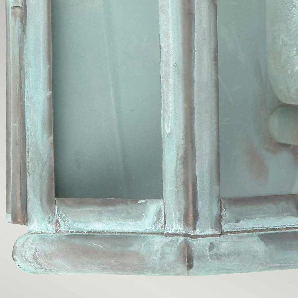 St Martins 1-Lt Outdoor Wall Light Verdigris/Clear 30.5cm IP44