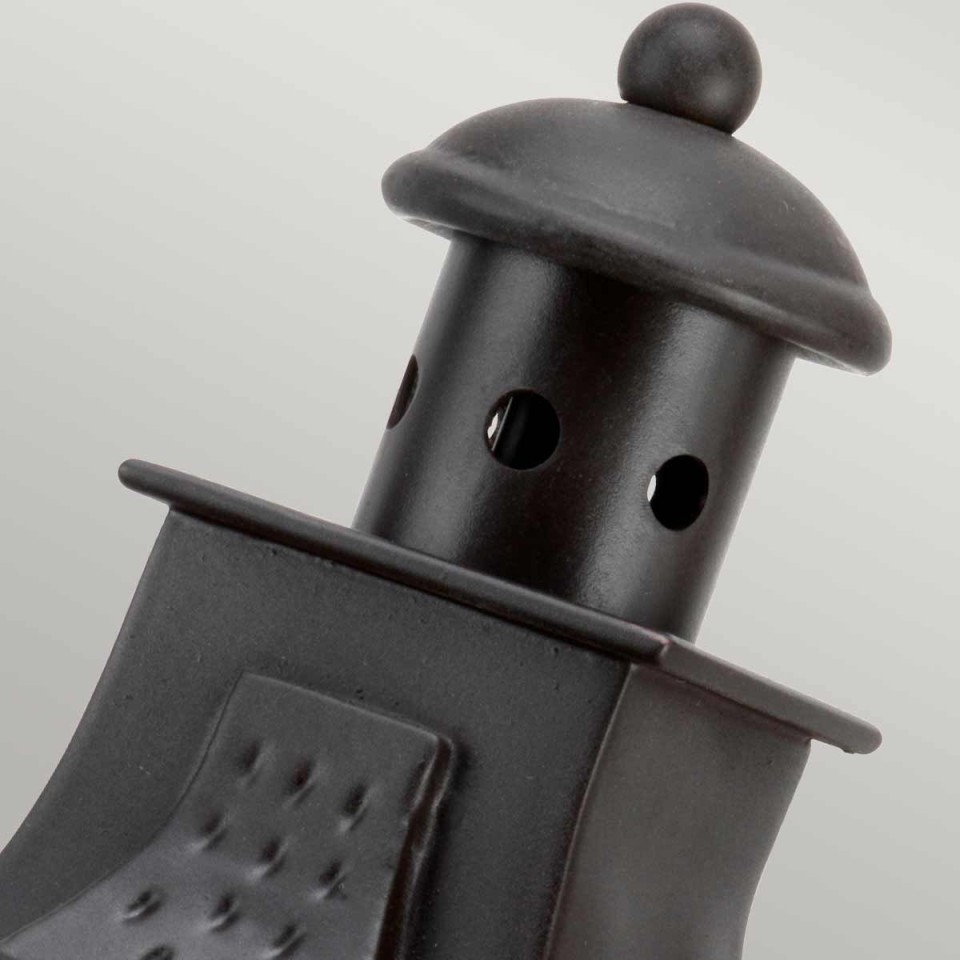 Stow 1-Lt Outdoor Wall Light Old Bronze/Glass 45cm IP44