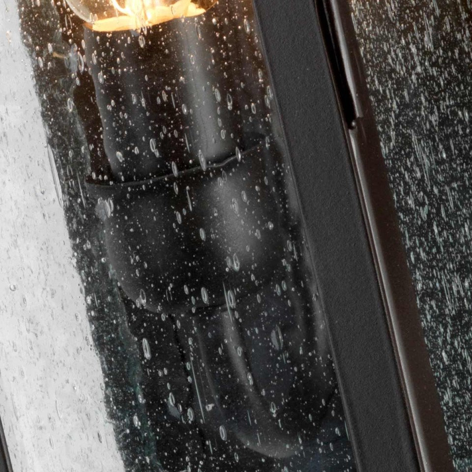 Stow 1-Lt Outdoor Wall Light Old Bronze/Glass 45cm IP44