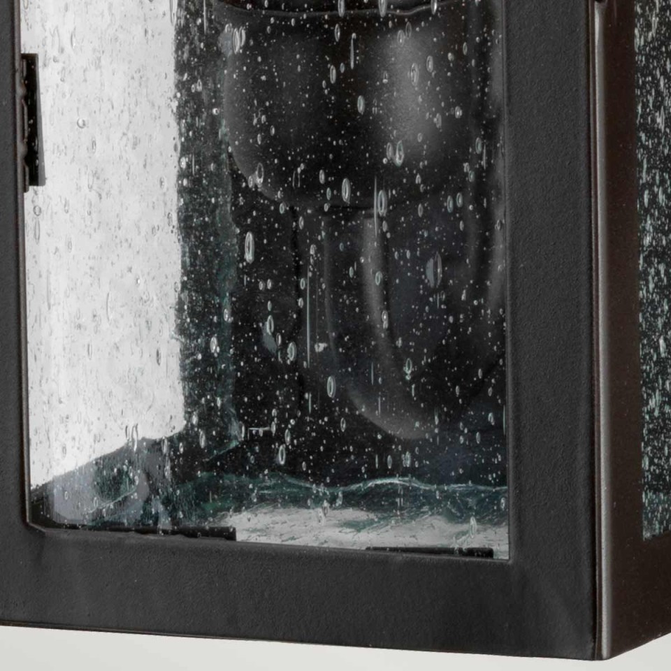 Stow 1-Lt Outdoor Wall Light Old Bronze/Glass 45cm IP44