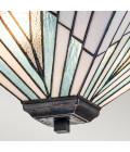 Alderley 2 light tiffany style ceiling light trio-mount vintage bronze 38cm Elstead Lighting Alderley 2 light tiffany style ceiling light trio-mount vintage bronze 38cm