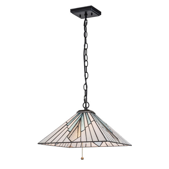 Alderley 2 light tiffany style ceiling light vintage bronze 38cm Alderley 2 light tiffany style ceiling light vintage bronze 38cm