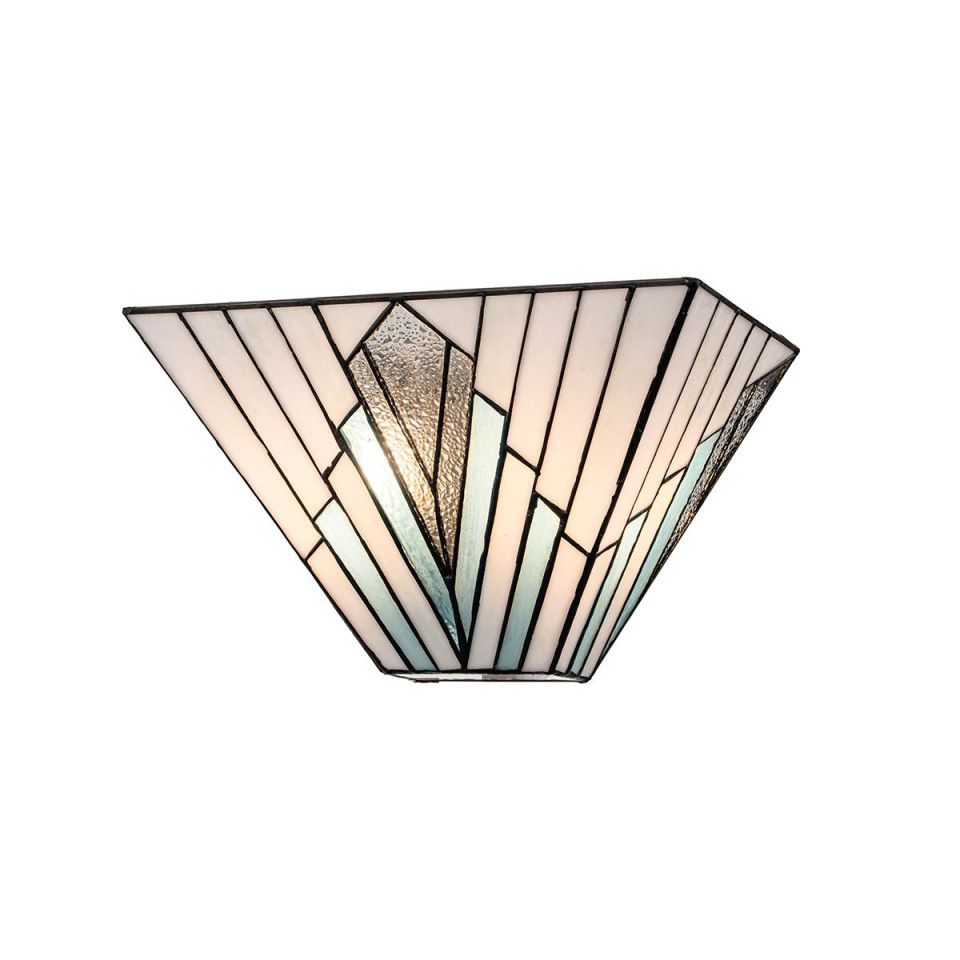 Alderley 2 light tiffany style wall light vintage bronze 30.5cm Elstead Lighting Alderley 2 light tiffany style wall light vintage bronze 30.5cm